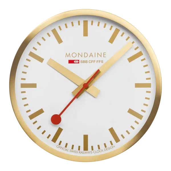 Mondaine Golden Wall Clock 40cm