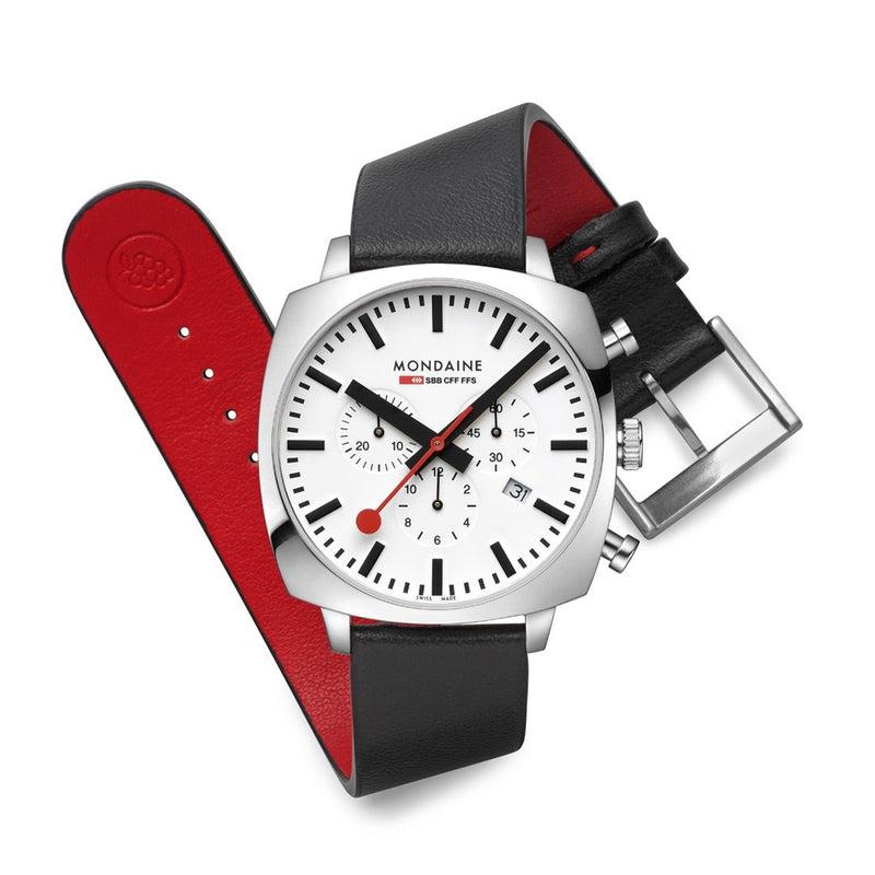 Mondaine Grand Cushion Chrono Watch 41mm