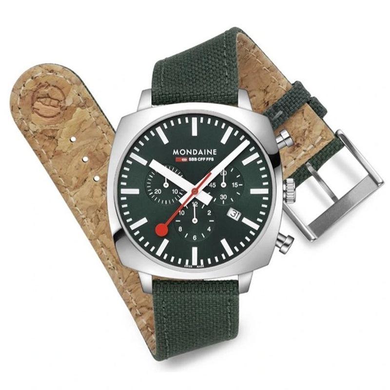 Mondaine Grand Cushion Chrono Watch 41mm
