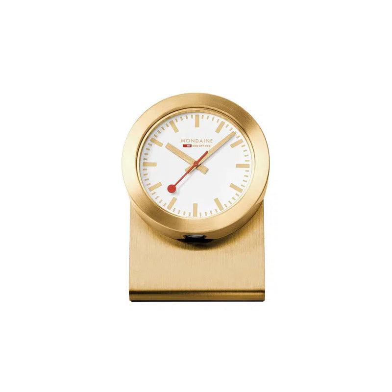 Mondaine Table Clock Gold Tone 50mm