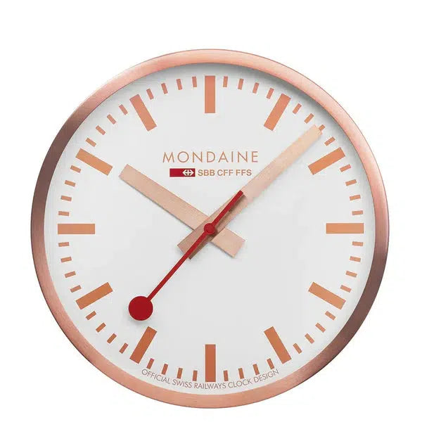 Mondaine Wall Clock Copper Tone 25cm