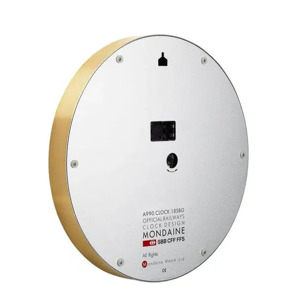 Mondaine Wall Clock Gold Tone 25cm