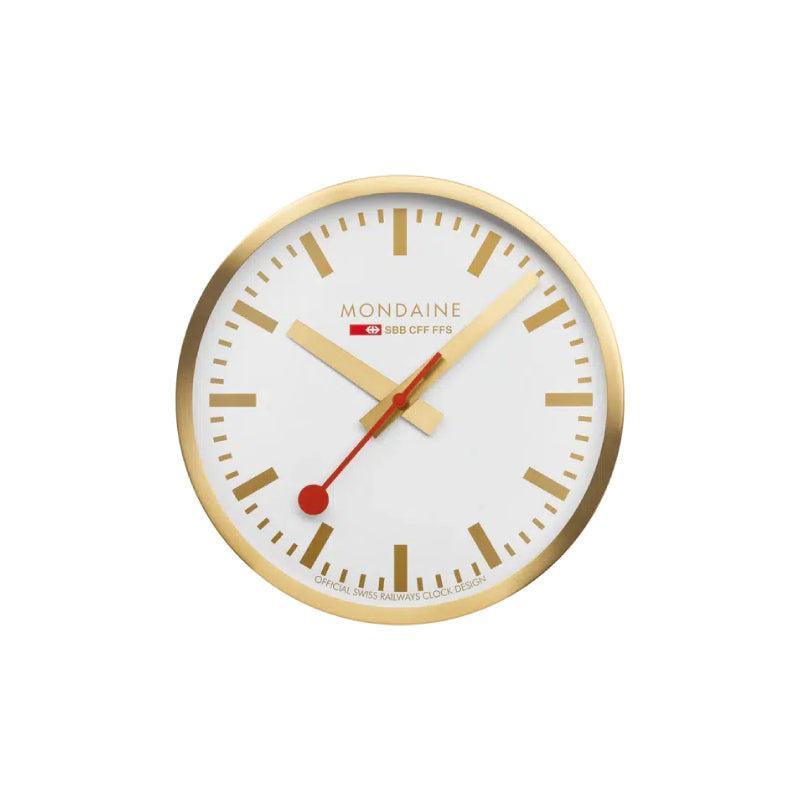 Mondaine Wall Clock Gold Tone 25cm