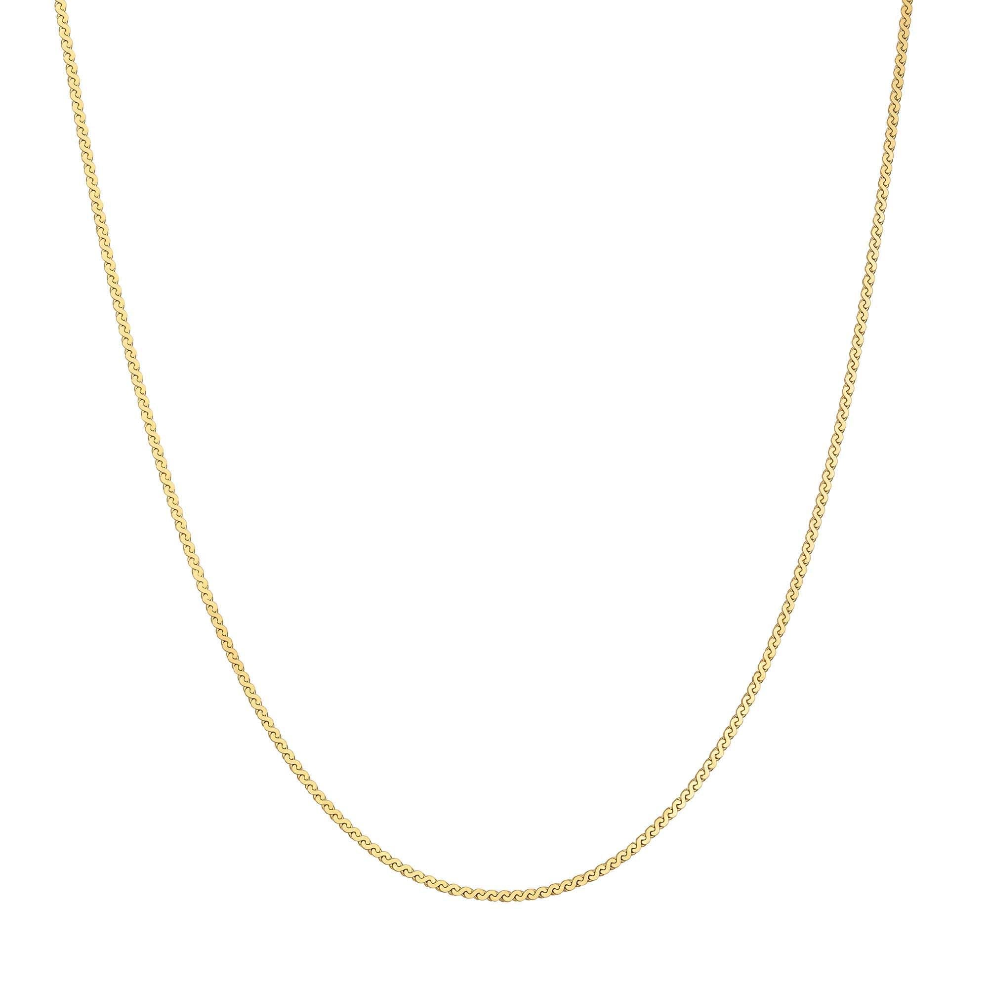 Elegant Gold Flat S-Link Chain Necklace for Women