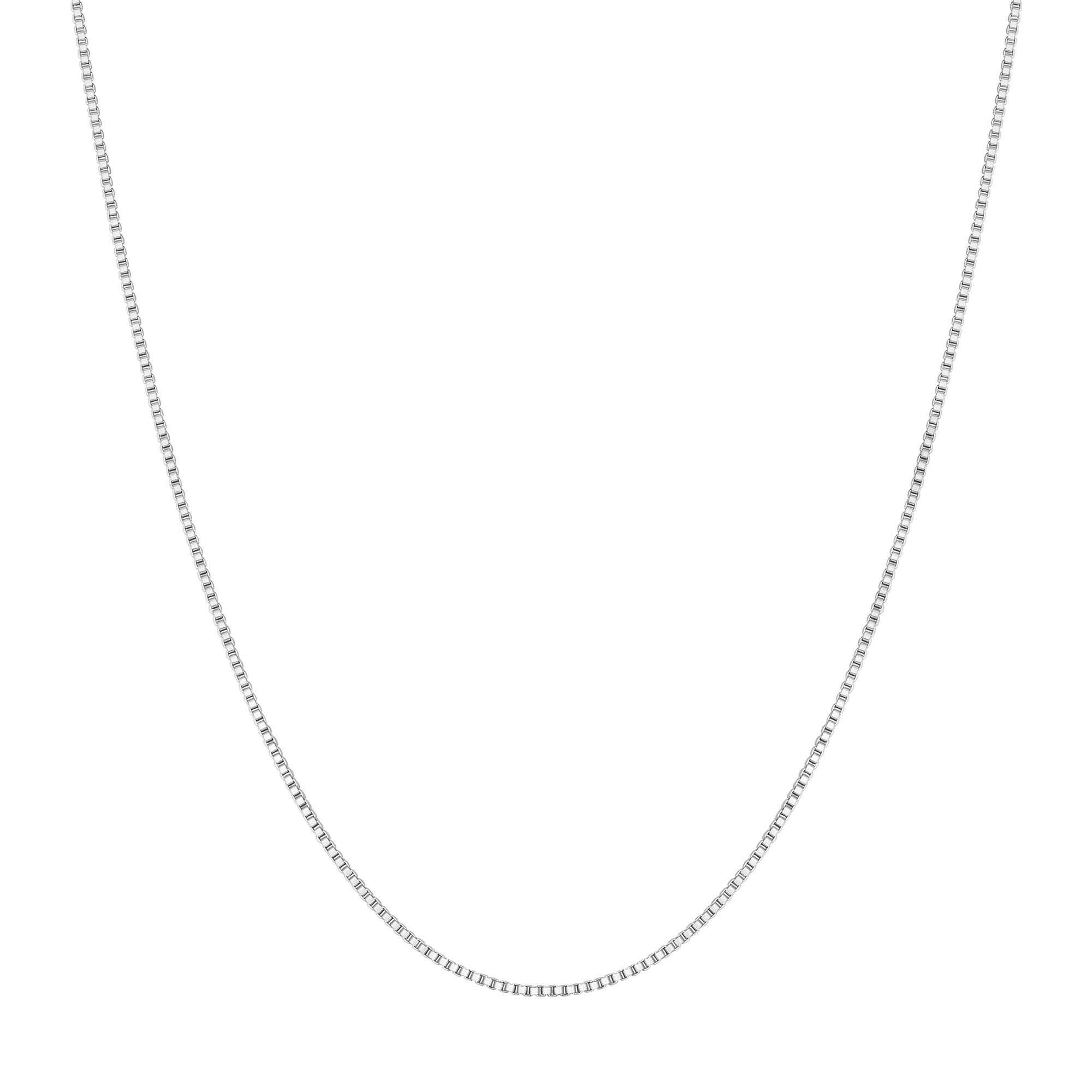 Elegant 925 Sterling Silver Box Chain Necklace with Extender