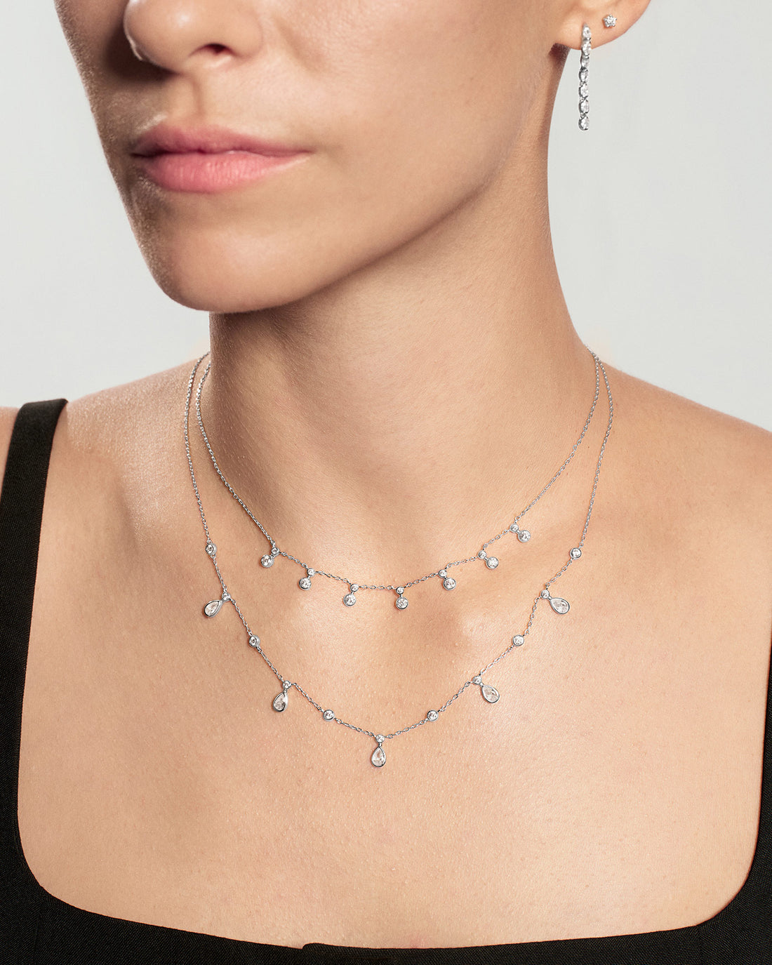 Ania Haie Graduated Bezel Round Drop Station Women's Necklace