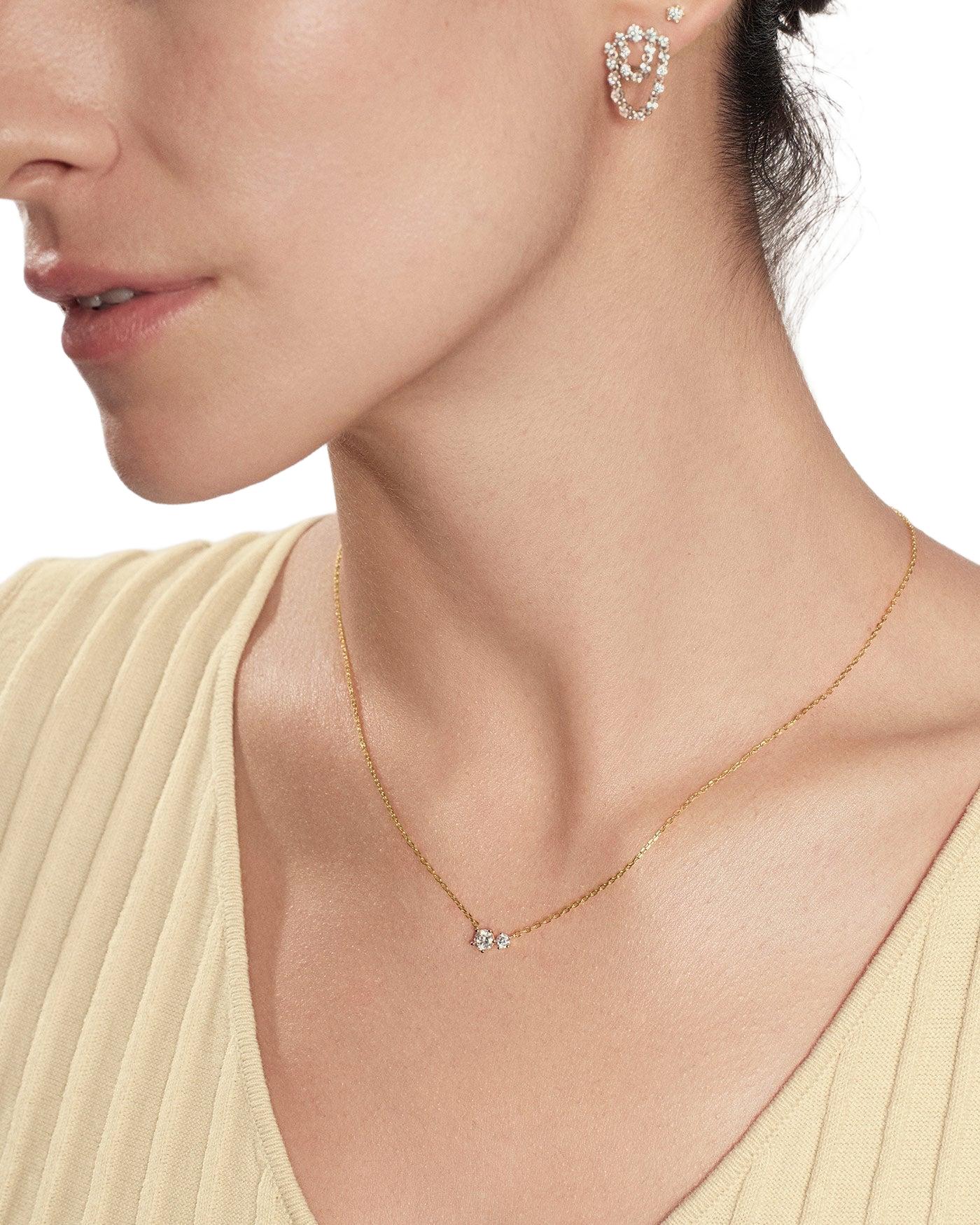 Ania Haie Gold Prong Set Duo Necklace