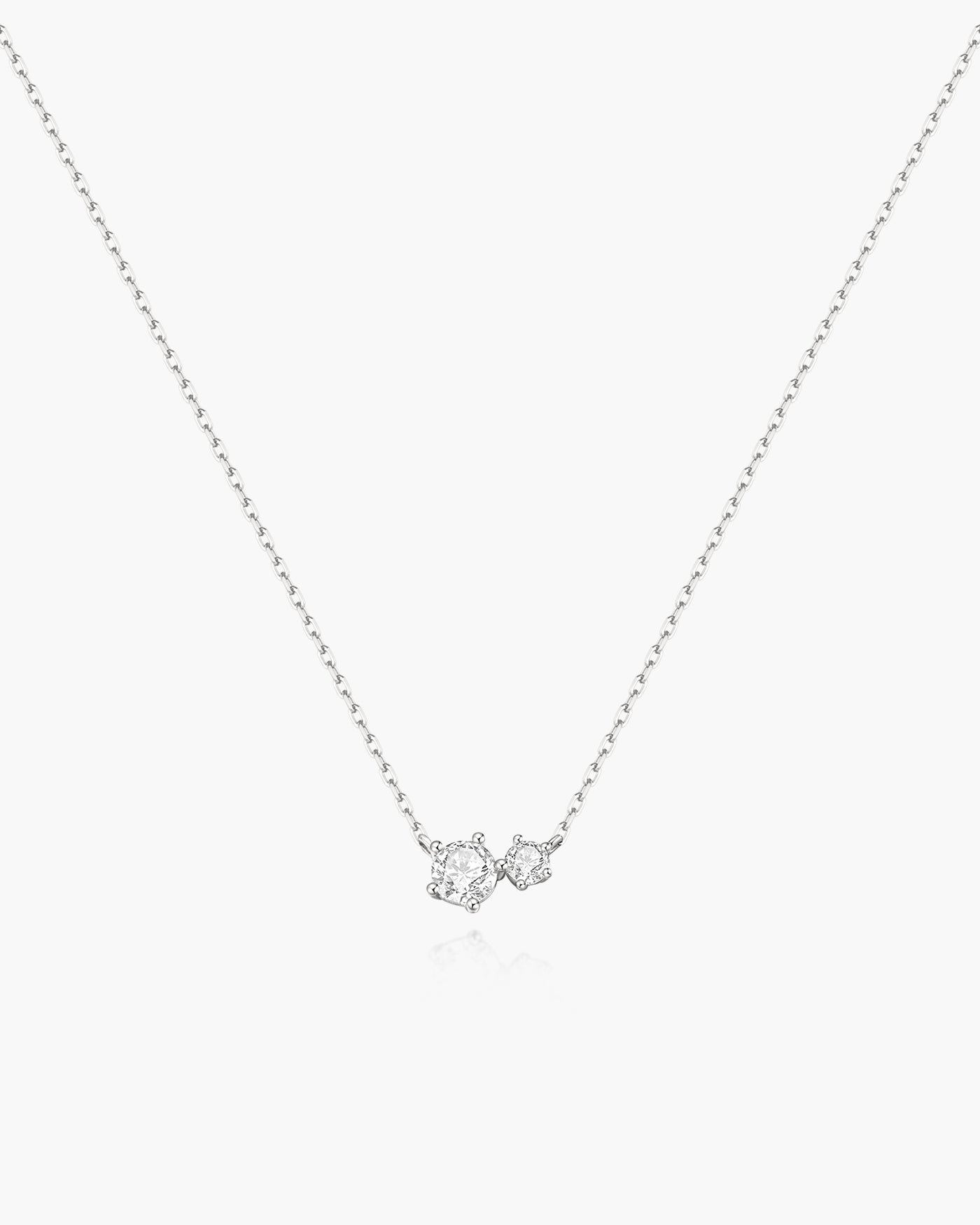 Ania Haie Silver Prong Set Duo Necklace