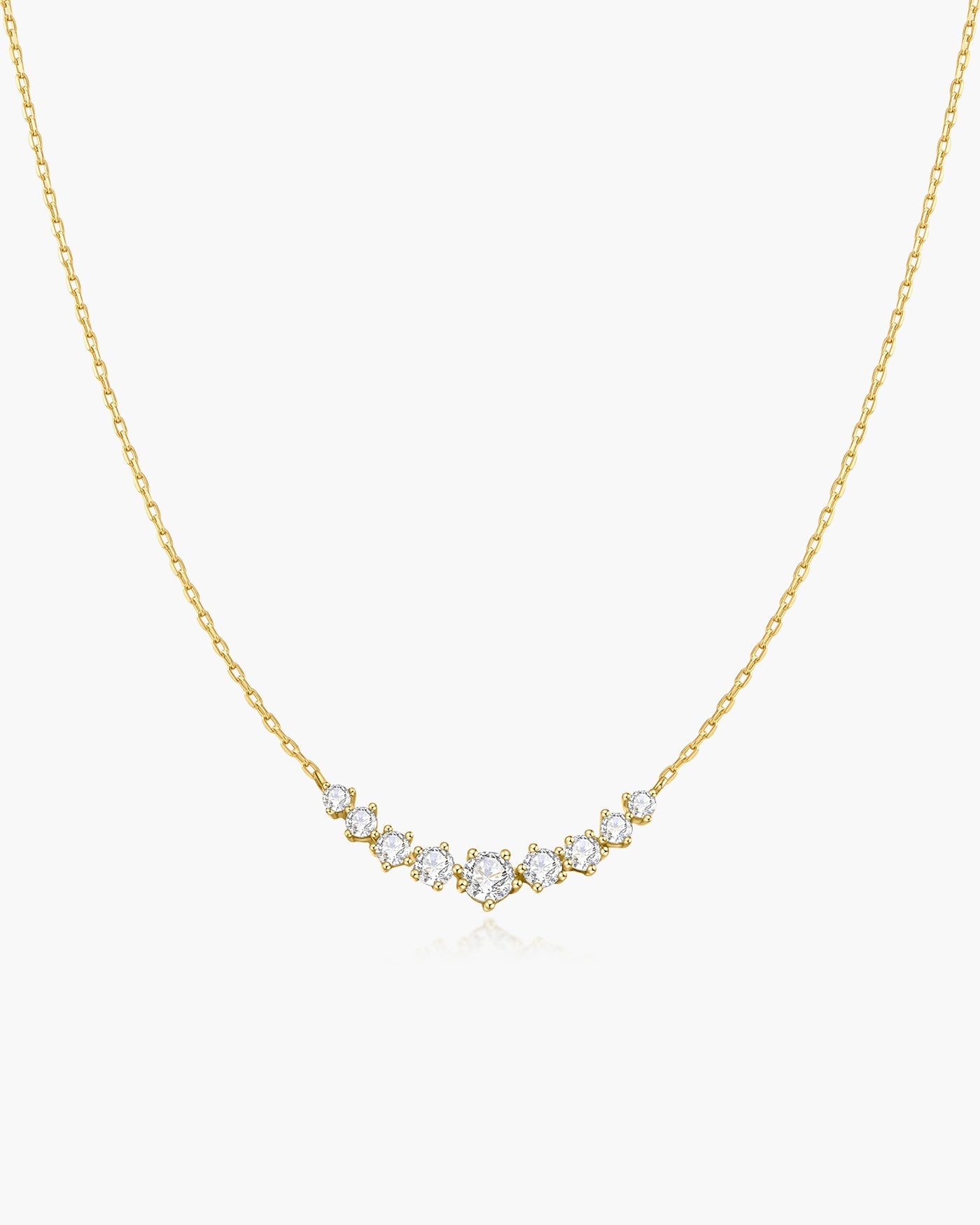 Ania Haie Gold Graduated Pave Arc Necklace