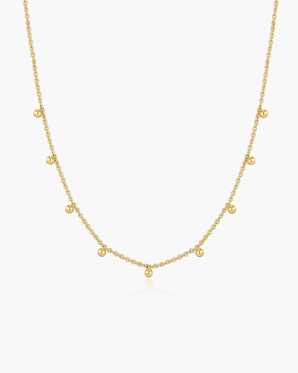 Ania Haie Gold Dangling Bead Station Necklace