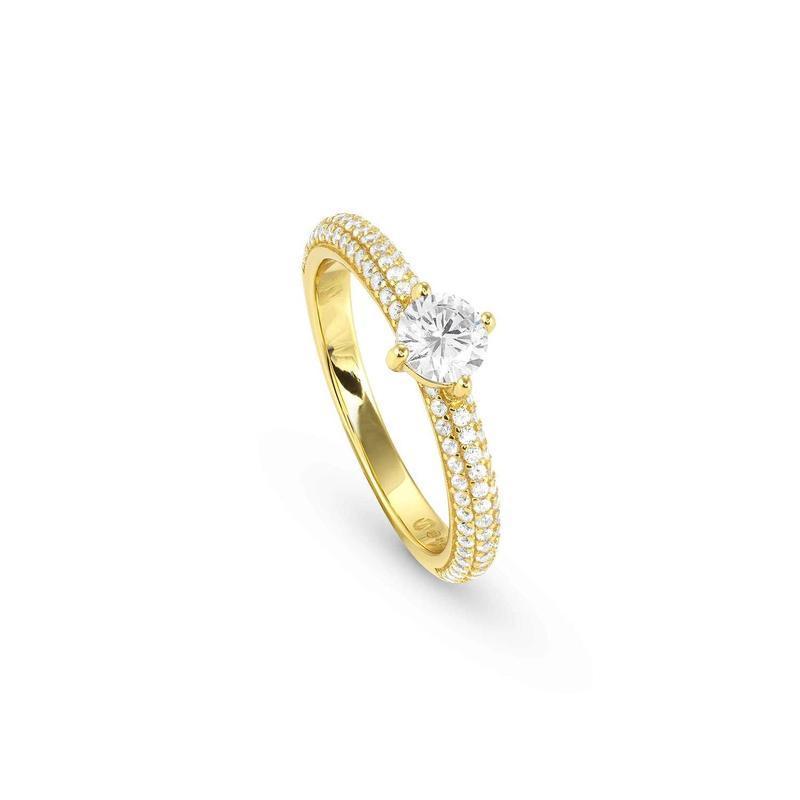 Nimination Aurea Solitaire Cubic Zirconia Gold Ring
