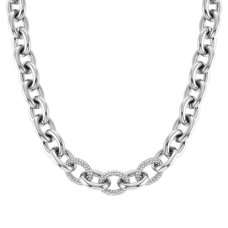 Nomination Affinity Necklace, Chain, Cubic Zirconia, Stainless Steel