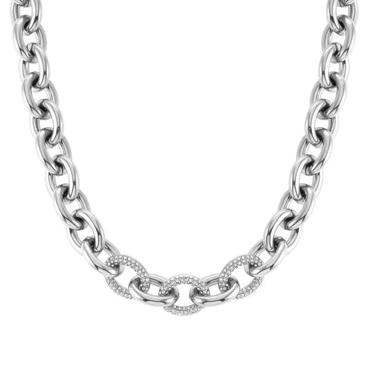 Nomination Affinity Necklace, Chain, Cubic Zirconia, Stainless Steel