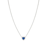 Nomination All My Love Necklace, Heart, Blue Cubic Zirconia, Silver