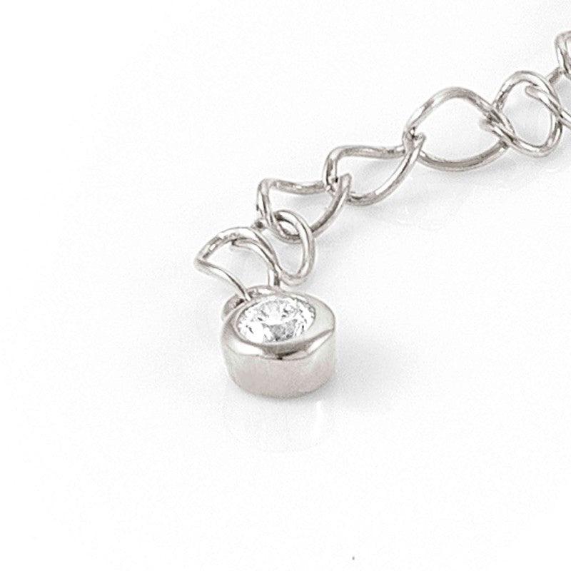 Nomination Anklets, Round, White Cubic Zirconia, Silver