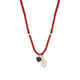 Nomination Antibes RG Snake / Heart Bead Necklace