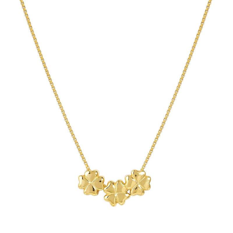 Nomination Armonica Necklace, Four-Leaf Clovers, Gold, Sterling Silver