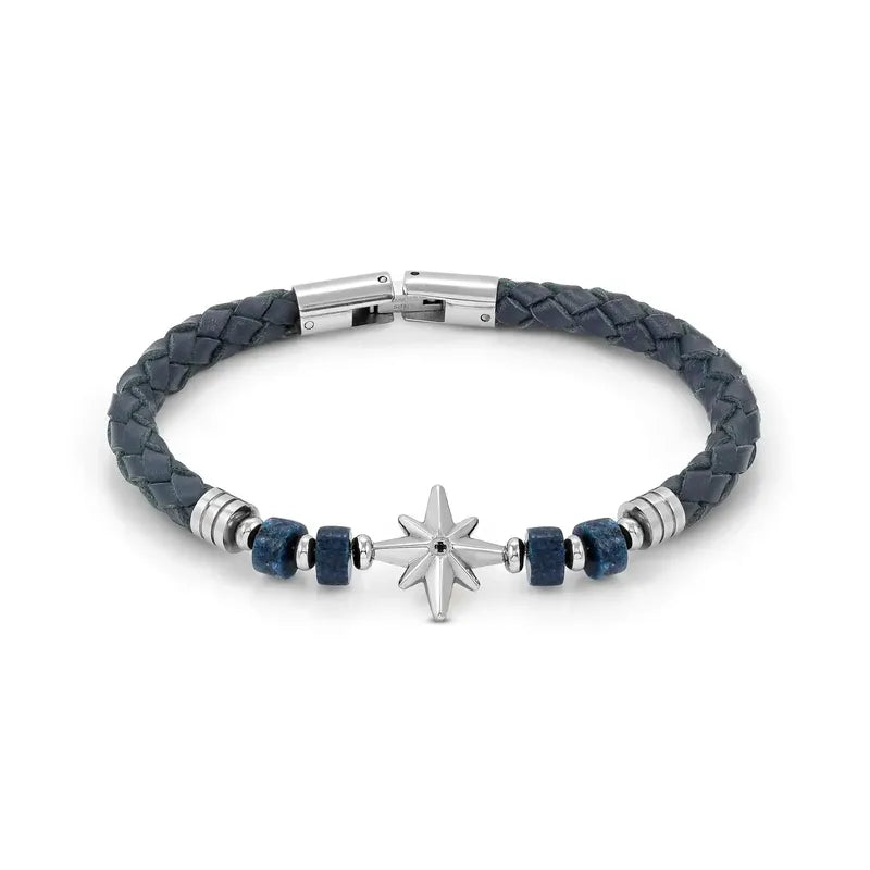 Nomination Atlante Bracelet, Windrose & Natural Stones, Synthetic Leather