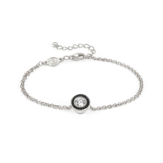 Nomination Aurea Bracelet, Black & White Cubic Zirconia, Silver