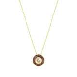 Nomination Aurea Necklace, Champagne And Coffee Cubic Zirconia, 24K Gold