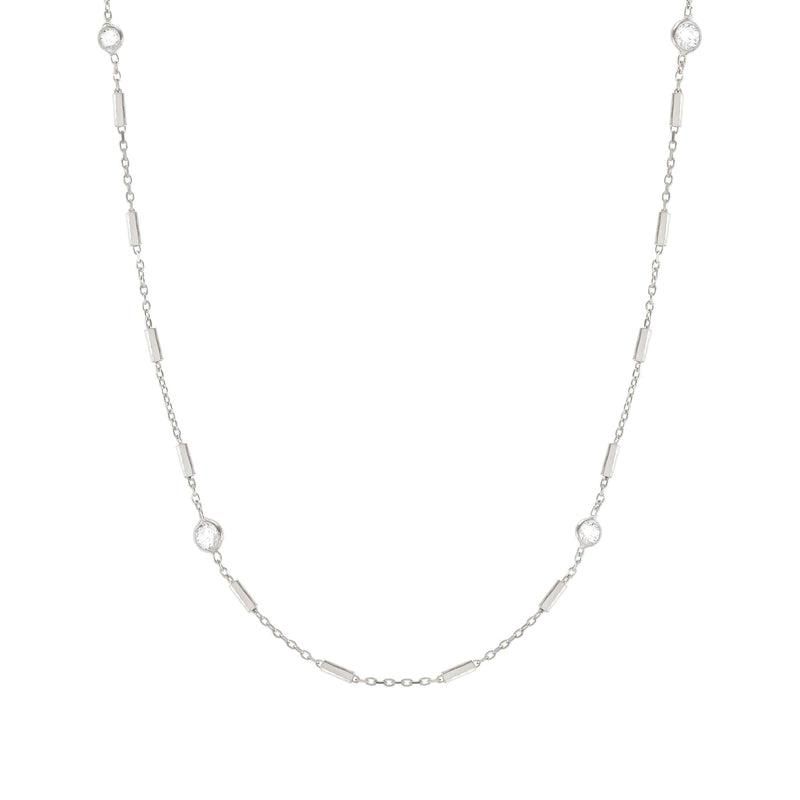 Nomination Bella Details Ed. Necklace, Silver With Cz