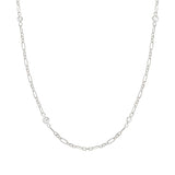 Nomination Bella Necklace, White Cubic Zirconia, Elongated, Silver