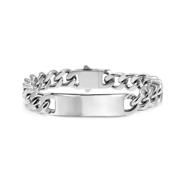 Nomination Bold Steel Engravable Plate Bracelet