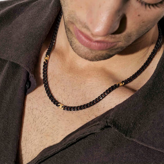 Nomination Bold Steel Flat Chain Necklace