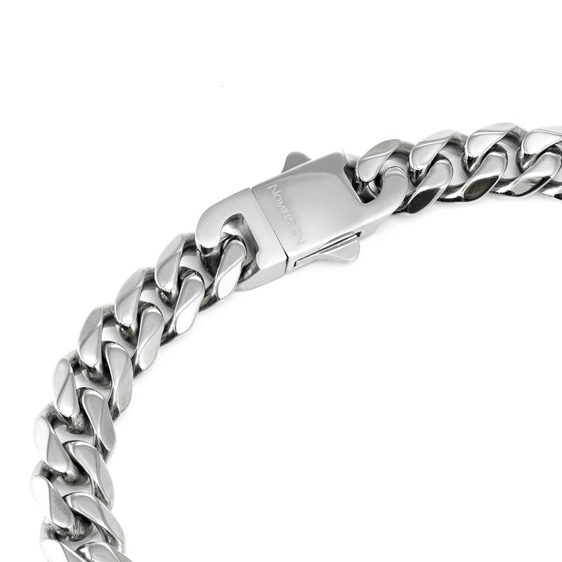 Nomination Bold Steel large chain necklace, worn