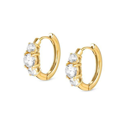 Nomination COLOUR WAVE SILVER HOOP EARRINGS WITH CZ