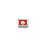 Nomination COMPOSABLE SILVER ORANGE SPARKLE LINK