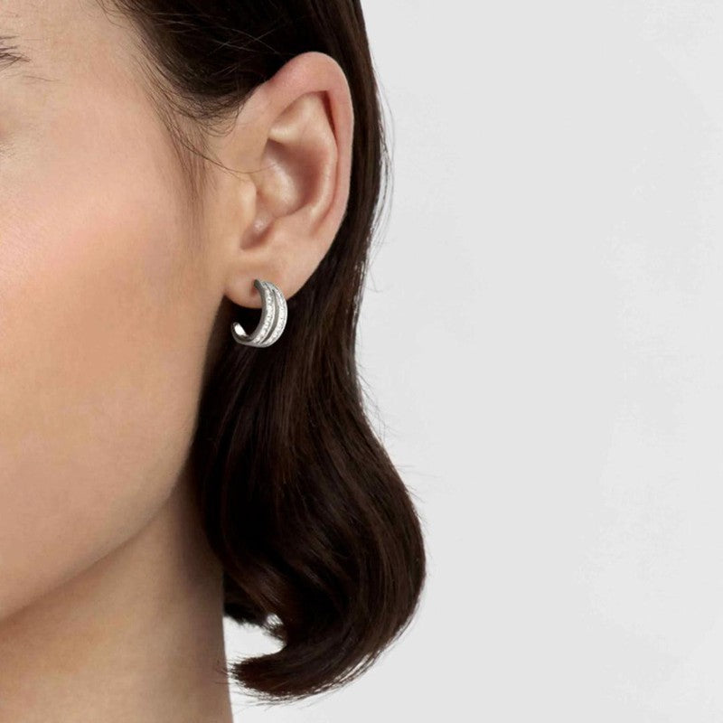 Nomination Carismatica Earrings, White Cubic Zirconia, Silver