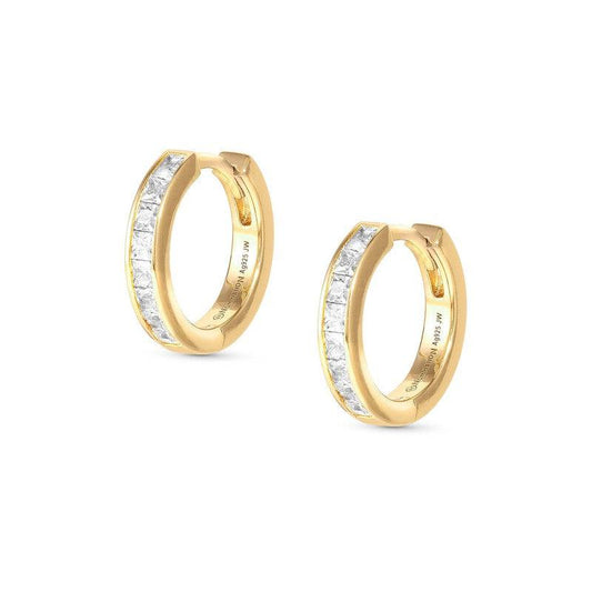 Nomination Carismatica Gold Hoop Earrings, White Stones