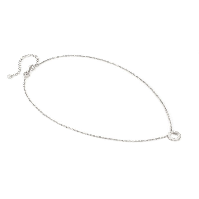 Nomination Carismatica Necklace, Circle, White Cubic Zirconia, Silver