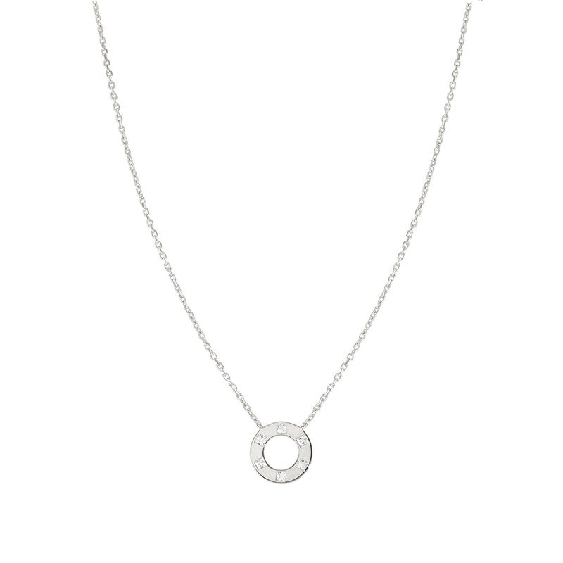 Nomination Carismatica Necklace, Circle, White Cubic Zirconia, Silver