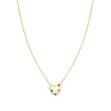 Nomination Carismatica Necklace, Heart, Multicolour Cubic Zirconia, 18K Gold