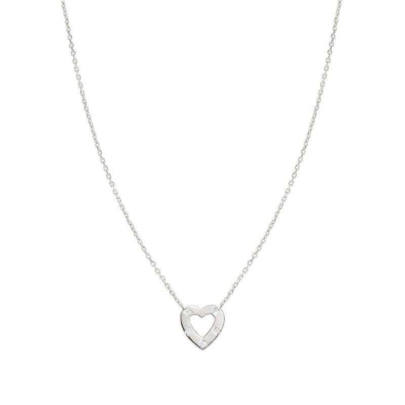 Nomination Carismatica Necklace, Heart, White Cubic Zirconia, Silver
