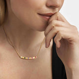 Nomination Carismatica Necklace, Plate, Multicoloir Cubic Zirconia, 18K Gold