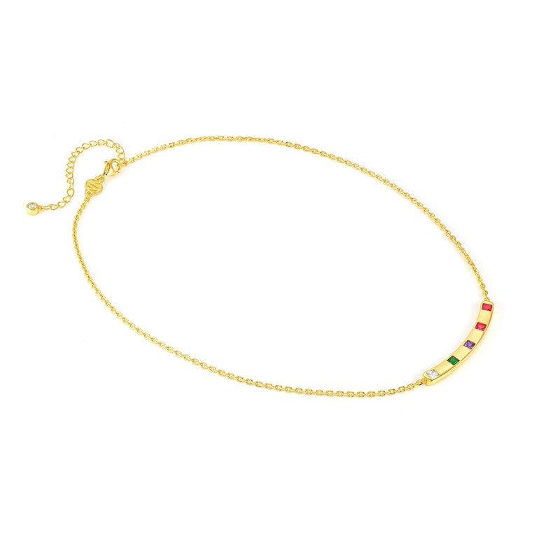 Nomination Carismatica Necklace, Plate, Multicoloir Cubic Zirconia, 18K Gold