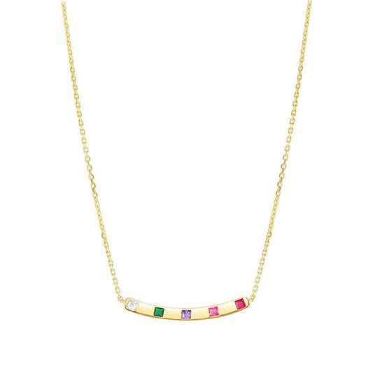 Nomination Carismatica Necklace, Plate, Multicoloir Cubic Zirconia, 18K Gold