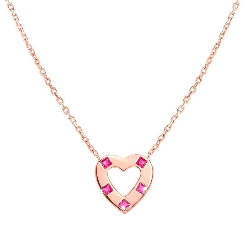 Nomination Carismatica Necklace, Rose Gold Heart & Stones