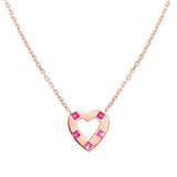 Nomination Carismatica Necklace, Rose Gold Heart & Stones