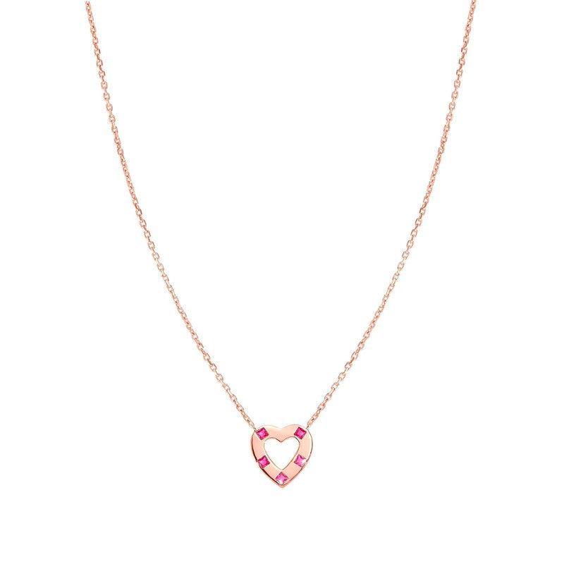 Nomination Carismatica Necklace, Rose Gold Heart & Stones