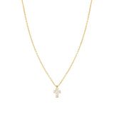 Nomination Carismatica Necklace, Small Cross, White Cubic Zirconia, 18K Gold