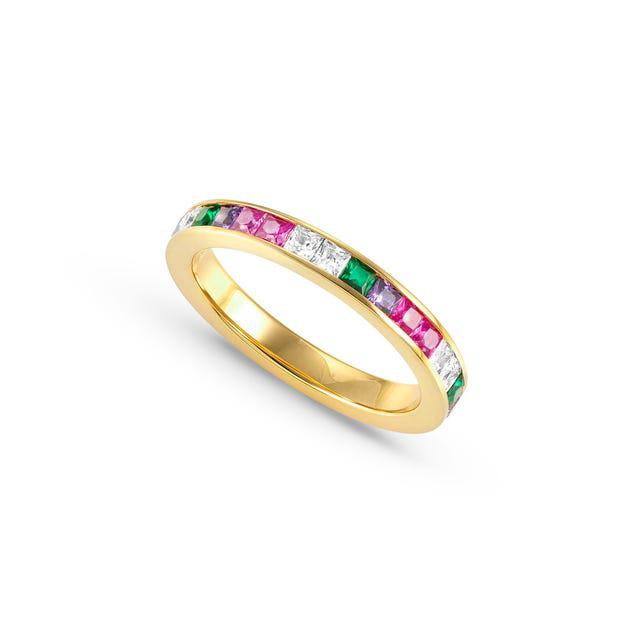 Nomination Carismatica Ring, Mixed Cubic Zirconia, 18K Gold