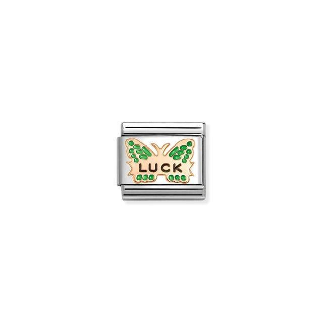 Nomination Charm Classic Link Green Butterfly Luck