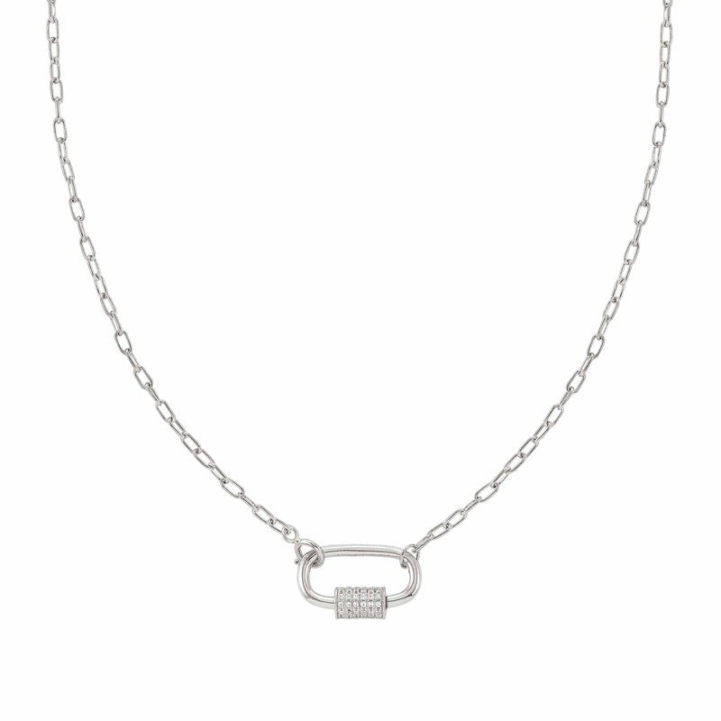 Nomination Charming Necklace, White Cubic Zirconia, Silver