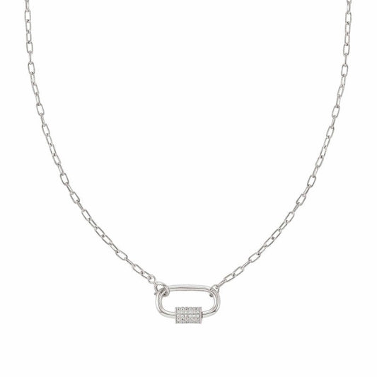 Nomination Charming Necklace, White Cubic Zirconia, Silver
