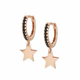 Nomination Chic & Charm Earrings, Star, Silver, 22K Rose Gold