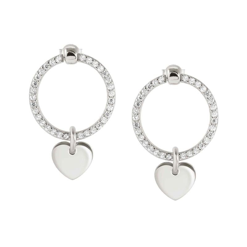 Nomination Chic Charm Heart Earrings with Cubic Zirconia